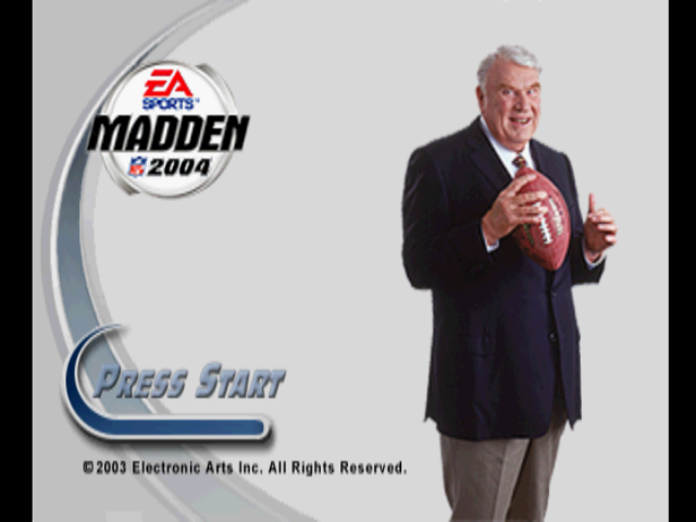 Madden NFL 2004 Title Screen
